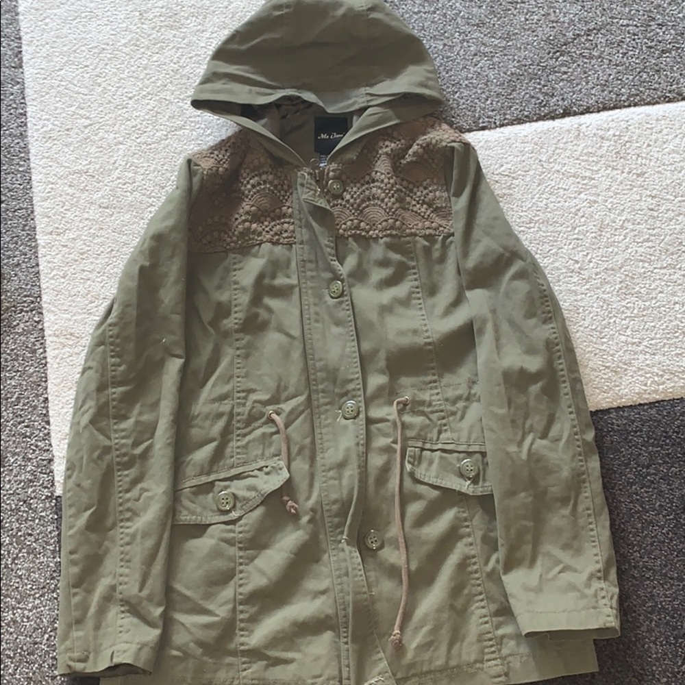Jacket Green Button up- Zipper